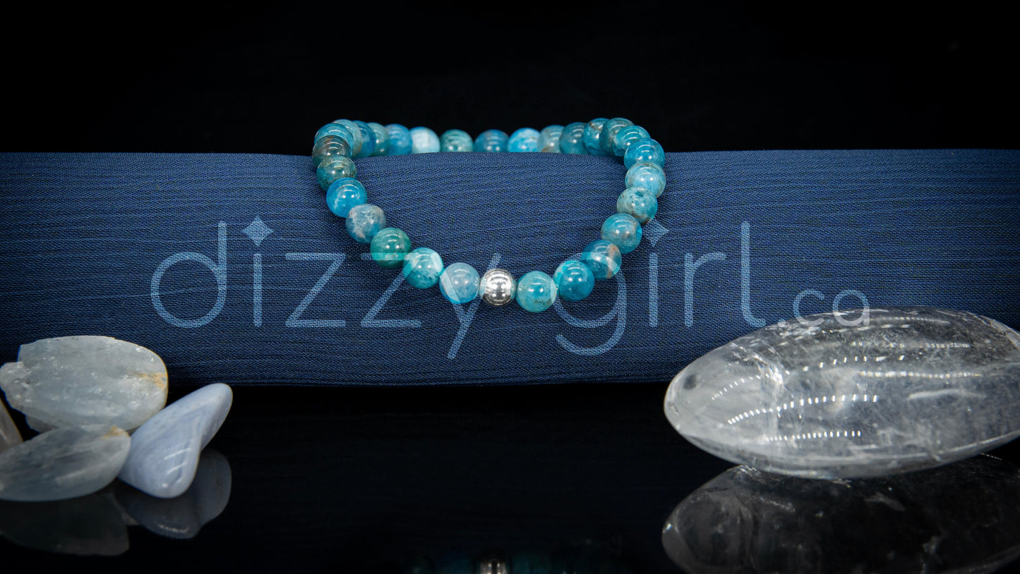 Apatite with Sterling Silver Accent Bead