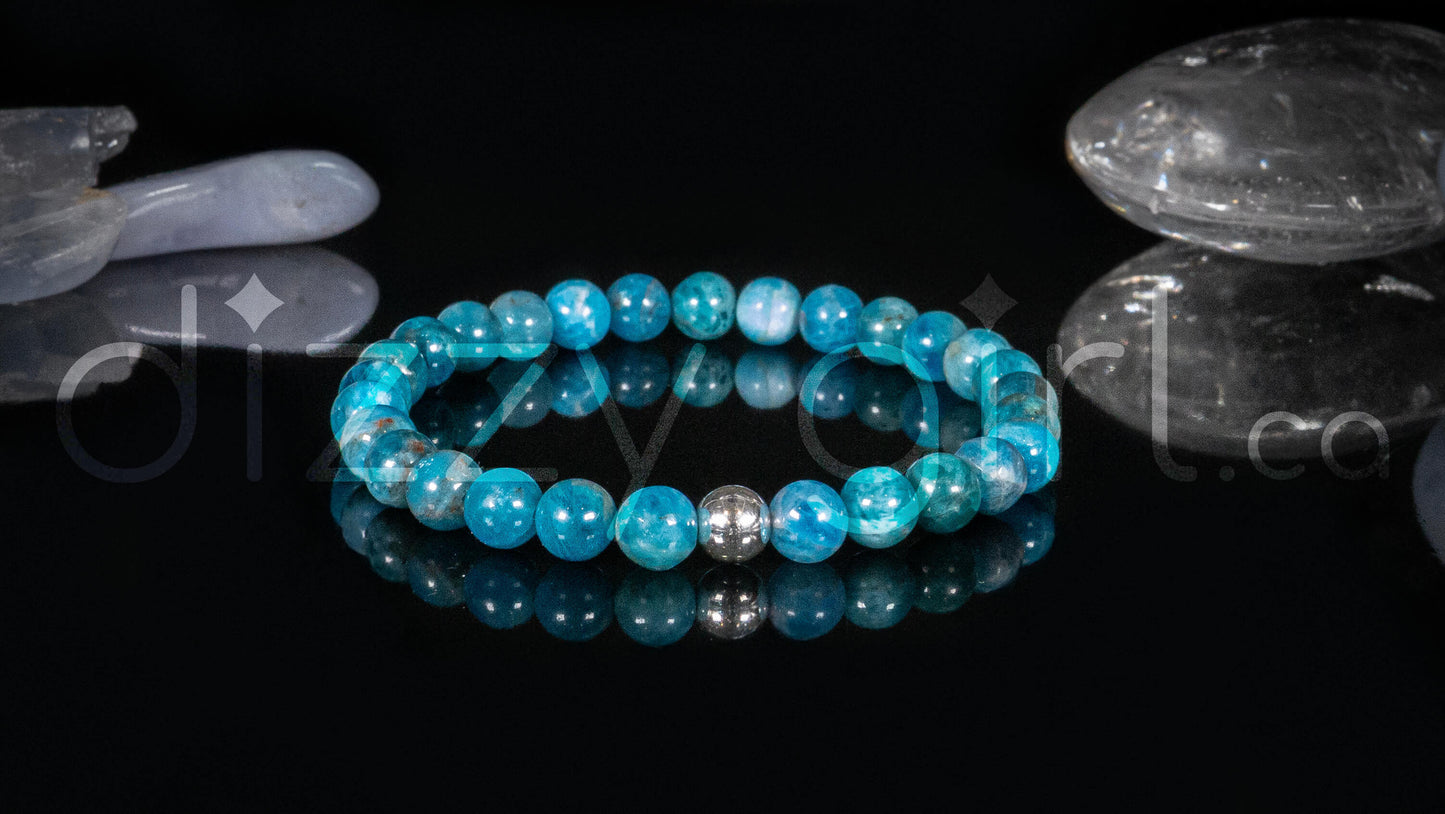 Apatite with Sterling Silver Accent Bead