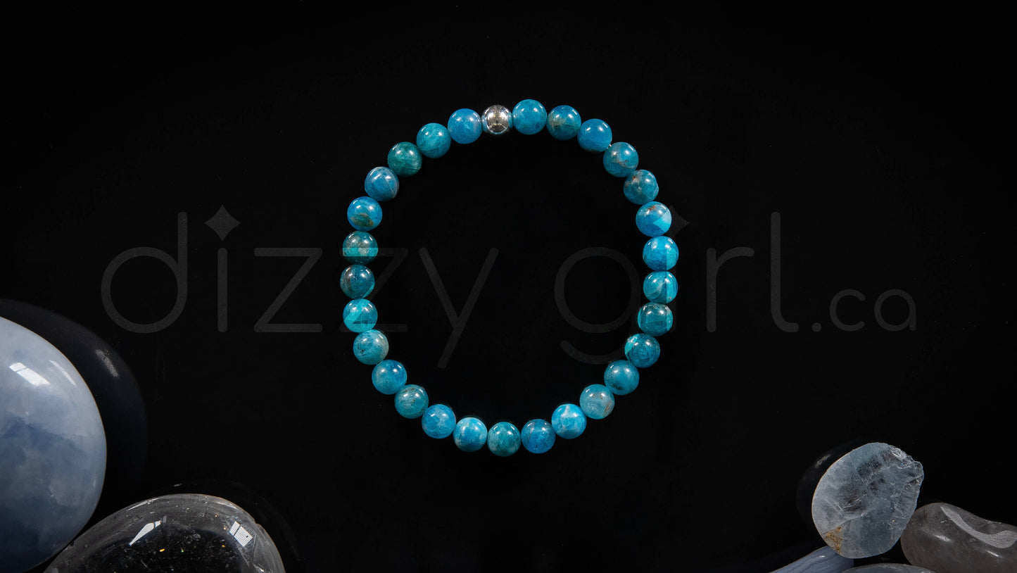 Apatite with Sterling Silver Accent Bead