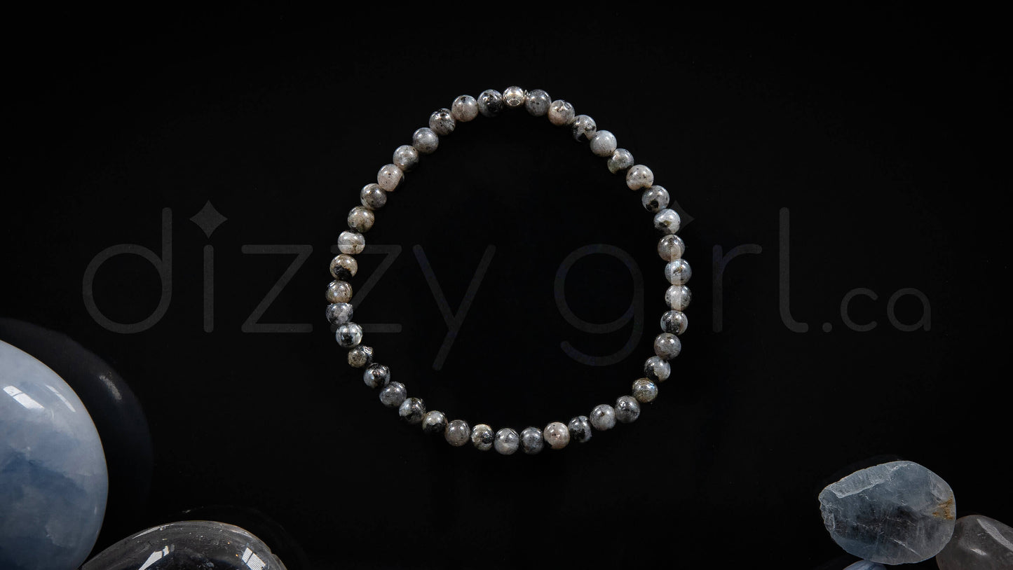 Larvikite with Sterling Silver Accent