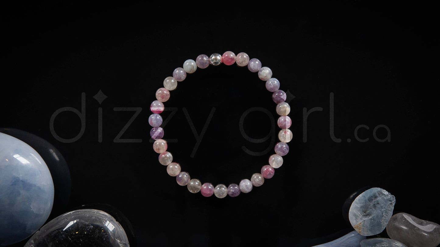 Lepidolite in Pink Tourmaline with Sterling Silver Accent