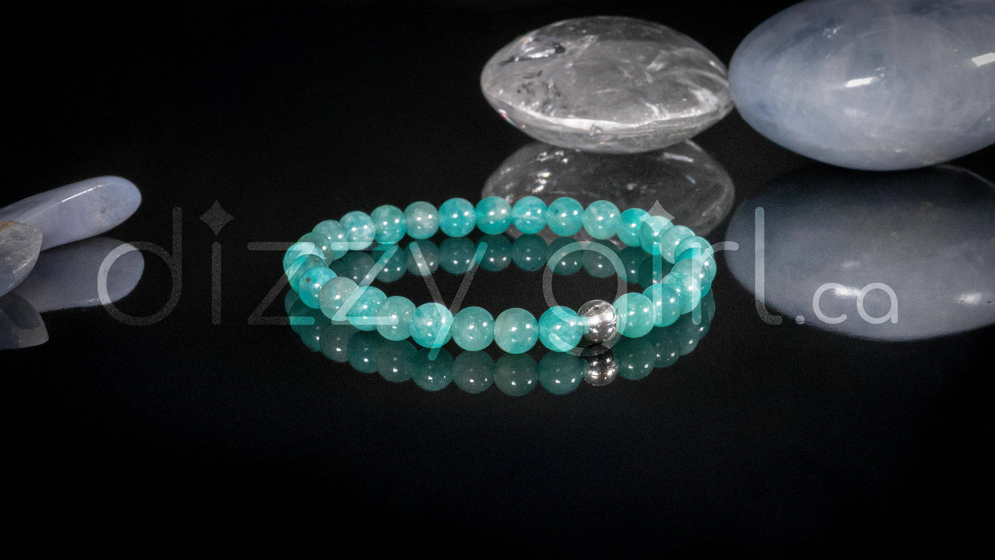 Peruvian Amazonite with Sterling Silver Accent