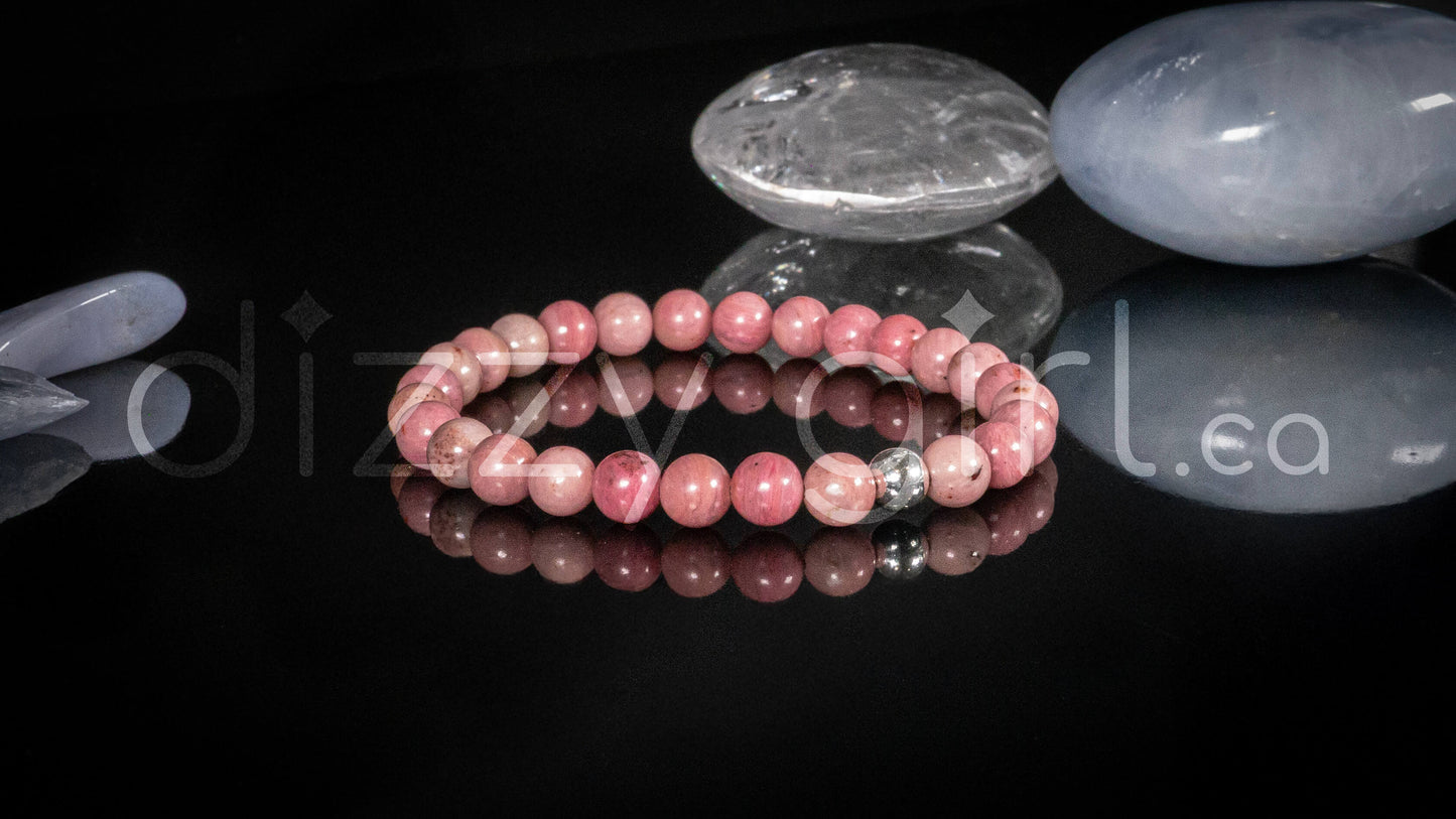 Pink Petrified Wood with Sterling Silver Accent