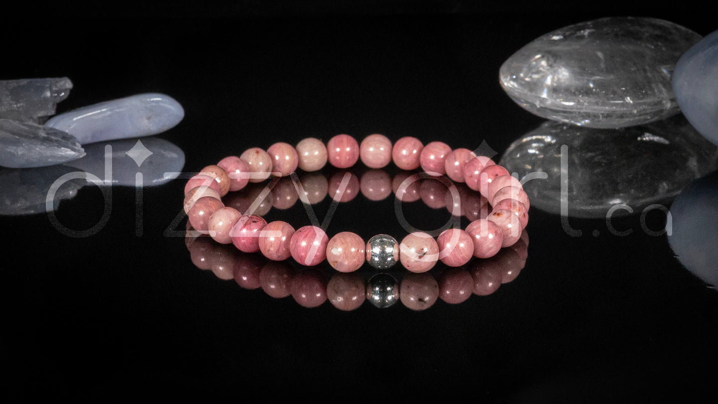 Pink Petrified Wood with Sterling Silver Accent