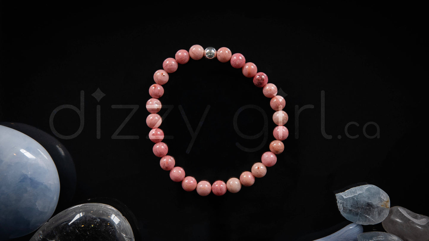 Pink Petrified Wood with Sterling Silver Accent