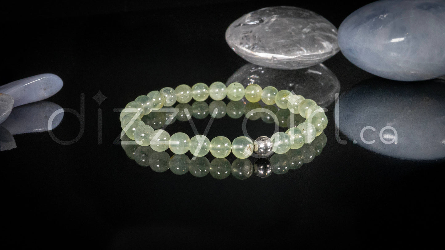 AAA Prehnite with Sterling Silver Accent