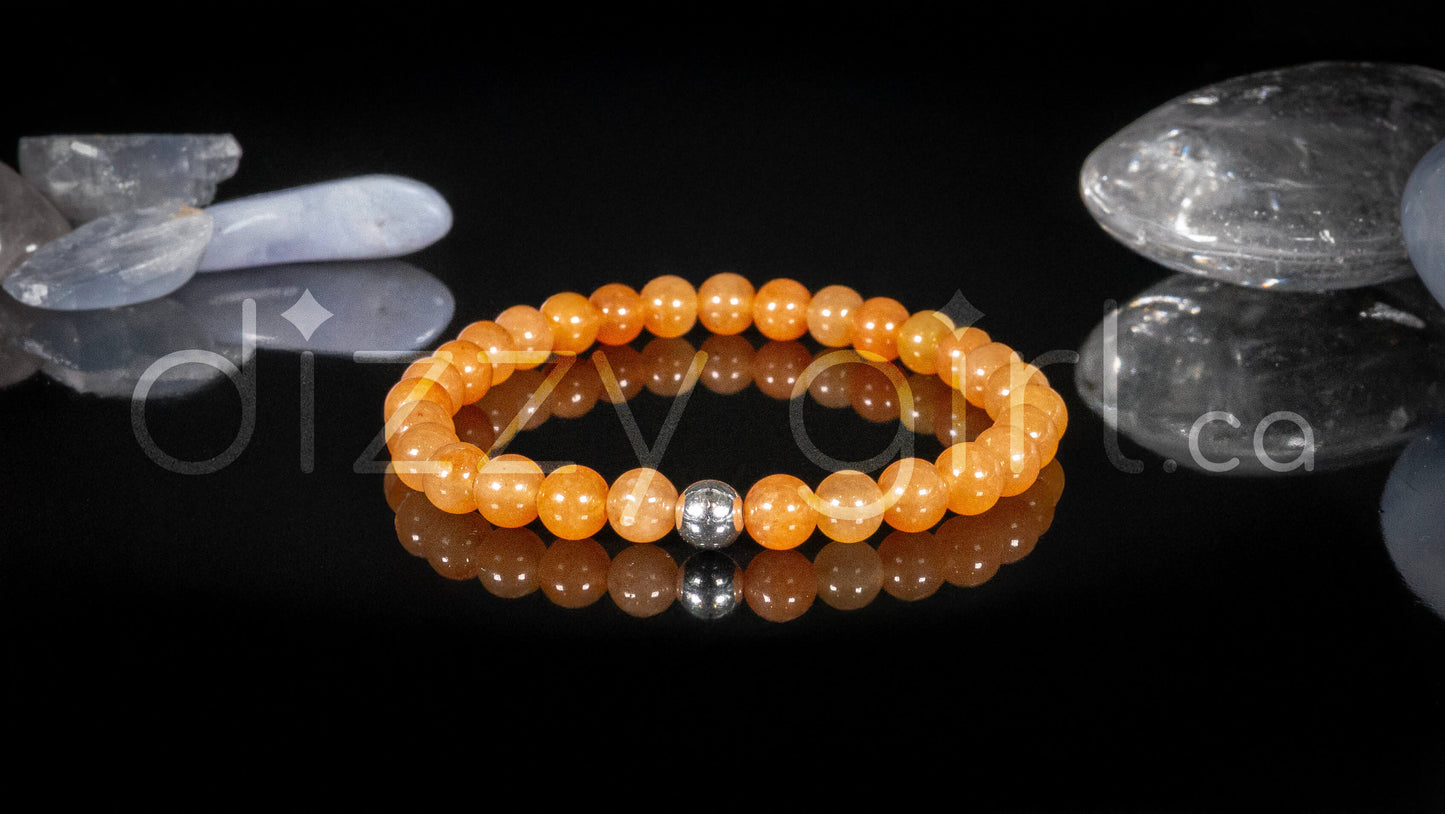 Red Aventurine with Sterling Silver Accent
