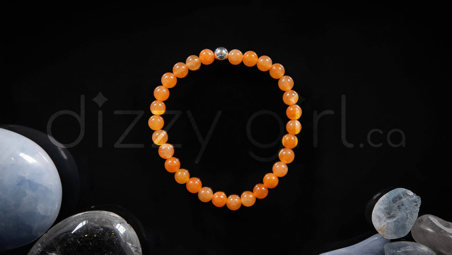 Red Aventurine with Sterling Silver Accent
