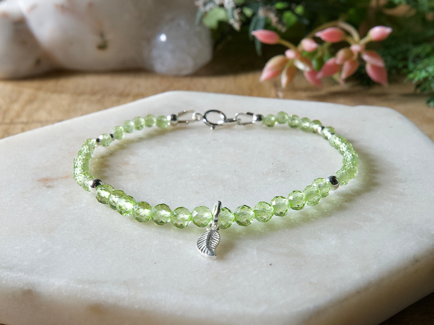Genuine Natural Birthstone Gemstone Bracelet - Handcrafted Custom Jewelry - Choice of 24+ Stones