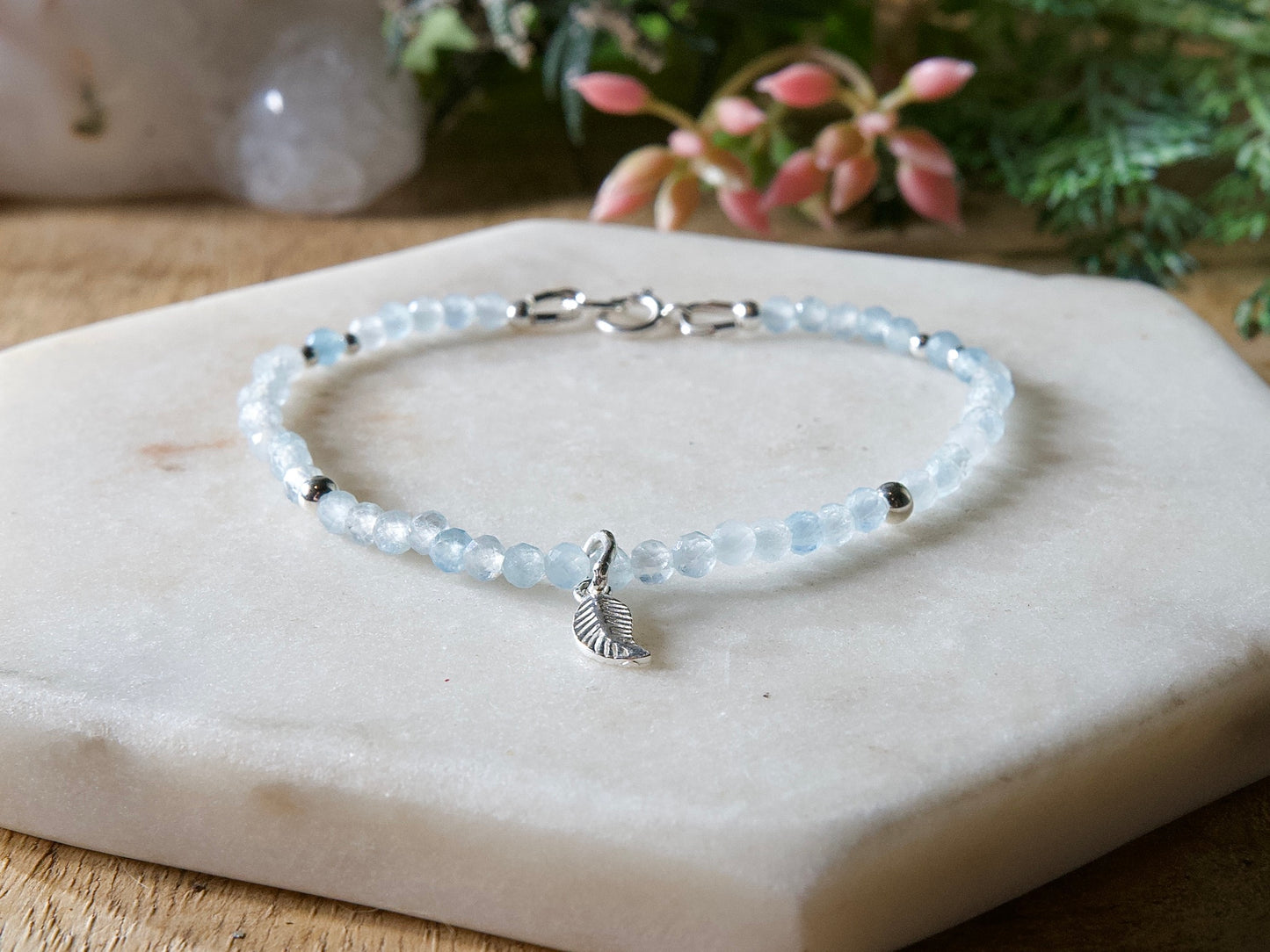 Genuine Natural Birthstone Gemstone Bracelet - Handcrafted Custom Jewelry - Choice of 24+ Stones