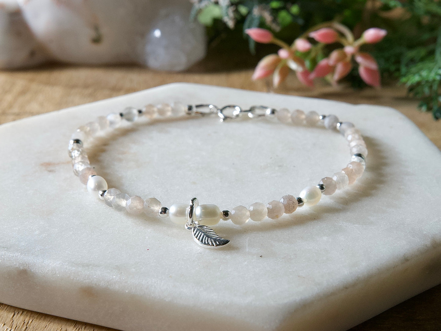 Genuine Natural Birthstone Gemstone Bracelet - Handcrafted Custom Jewelry - Choice of 24+ Stones