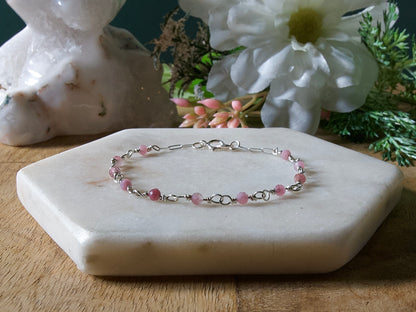Personalized Birthstone Wire Link Bracelet (Pick Your Gemstone + Metal)