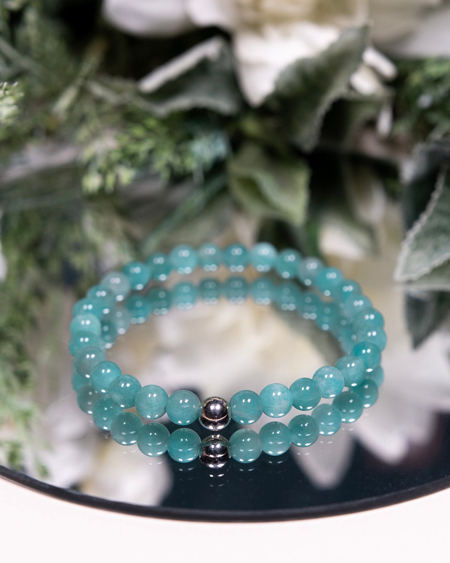 Peruvian Amazonite Bracelet with Sterling Silver Accent (Gemstone Bracelet)