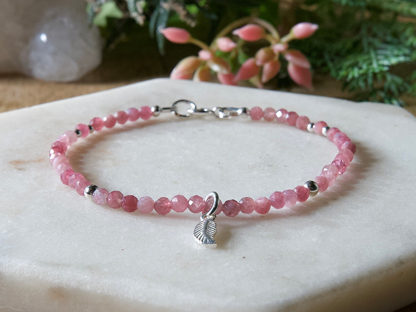 Genuine Natural Birthstone Gemstone Bracelet - Handcrafted Custom Jewelry - Choice of 24+ Stones