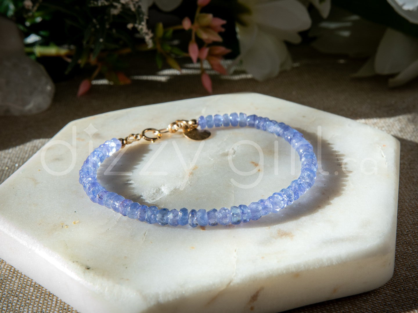 Tanzanite Bracelet with Charm (14k Gold Filled)