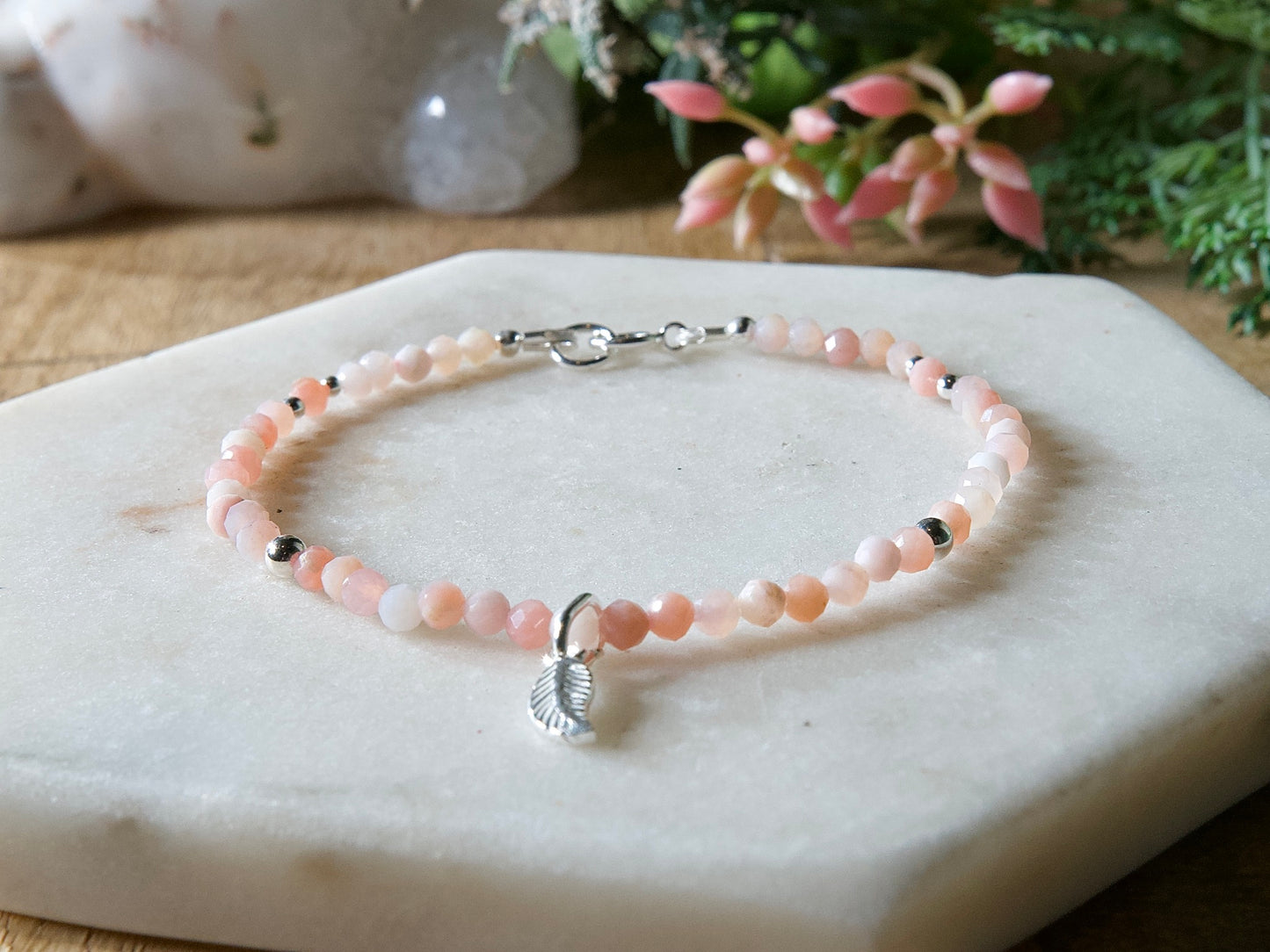 Genuine Natural Birthstone Gemstone Bracelet - Handcrafted Custom Jewelry - Choice of 24+ Stones