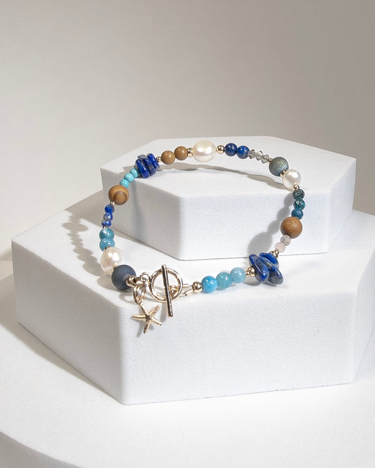 The Polaris Toggle Bracelet with Charm (14k Gold Filled)