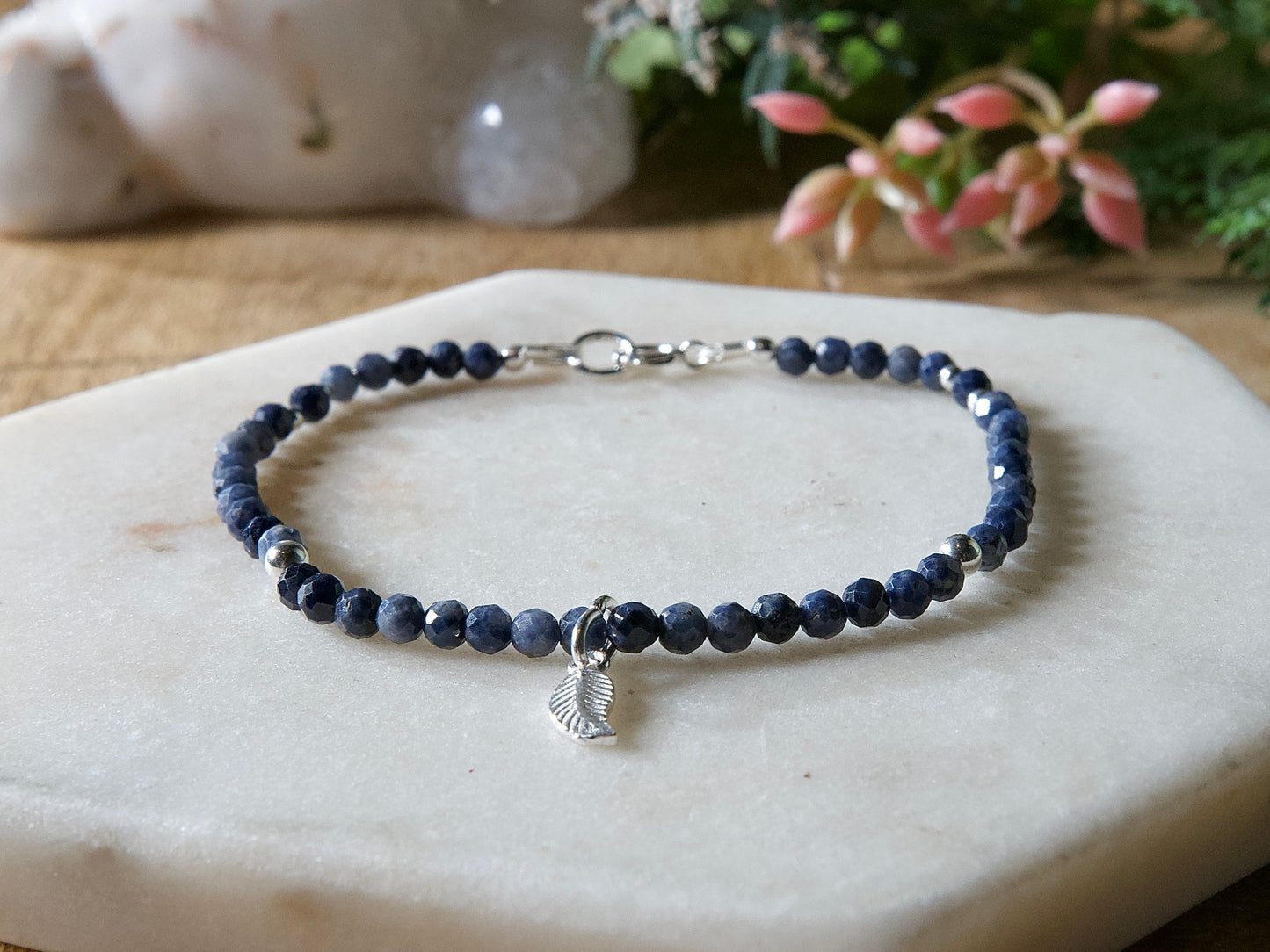 Genuine Natural Birthstone Gemstone Bracelet - Handcrafted Custom Jewelry - Choice of 24+ Stones