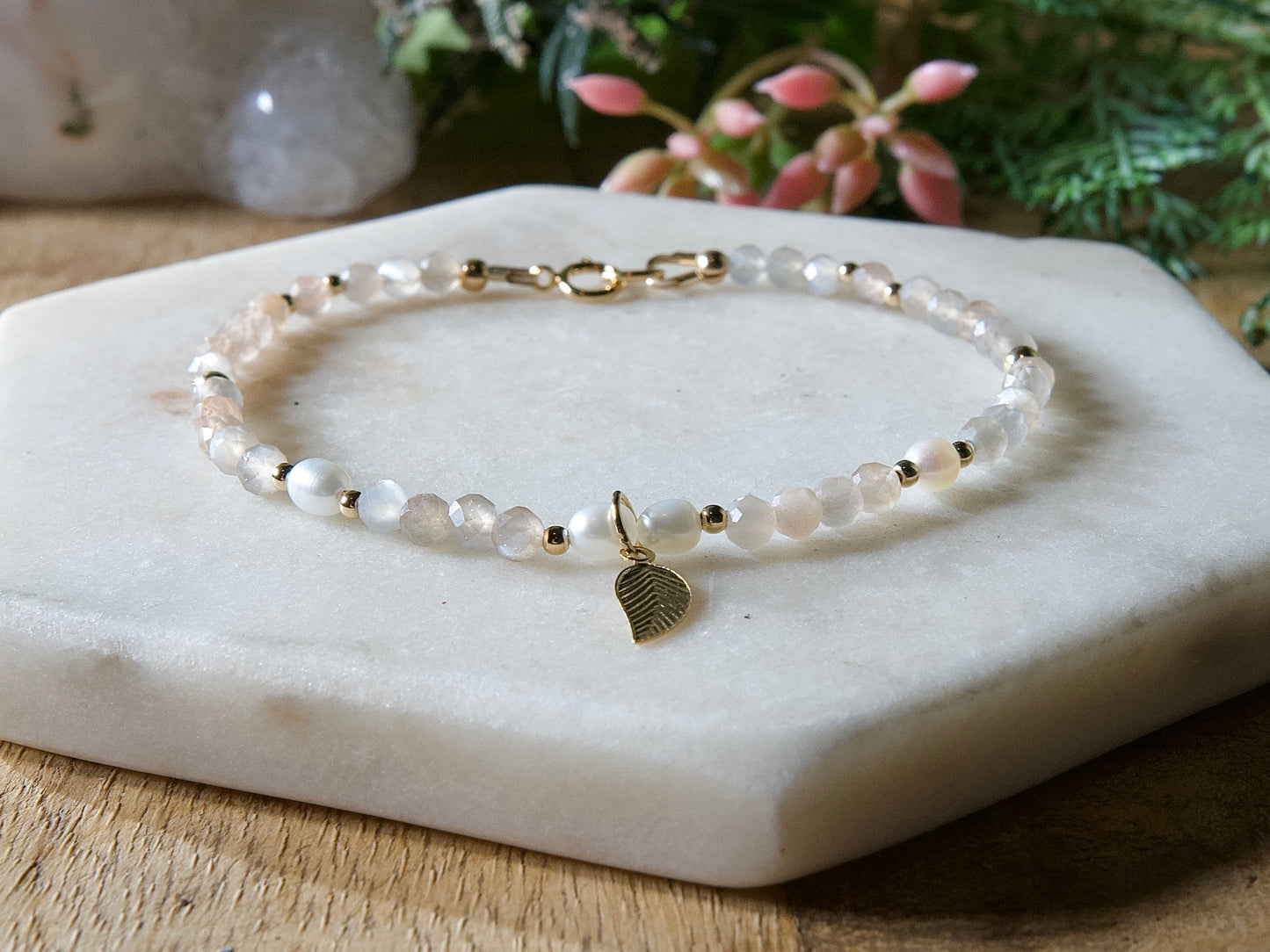 Genuine Natural Birthstone Gemstone Bracelet - Handcrafted Custom Jewelry - Choice of 24+ Stones