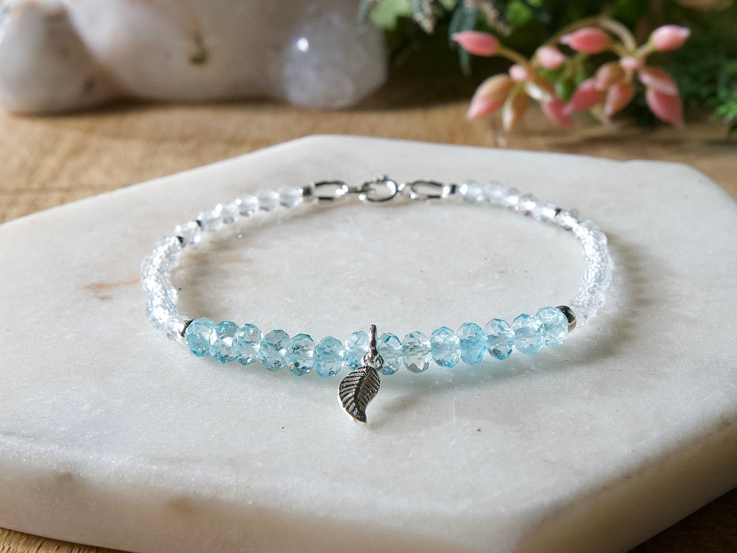 Genuine Natural Birthstone Gemstone Bracelet - Handcrafted Custom Jewelry - Choice of 24+ Stones