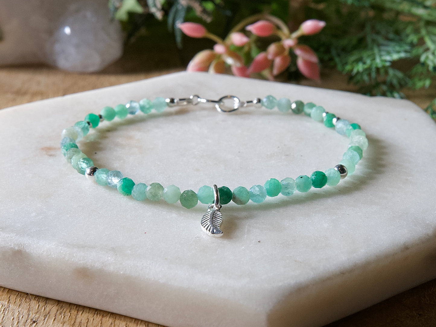 Genuine Natural Birthstone Gemstone Bracelet - Handcrafted Custom Jewelry - Choice of 24+ Stones
