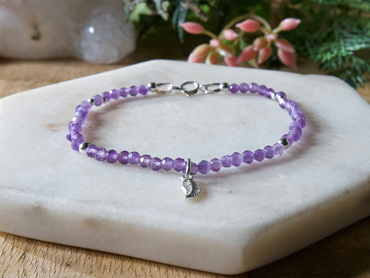 Genuine Natural Birthstone Gemstone Bracelet - Handcrafted Custom Jewelry - Choice of 24+ Stones