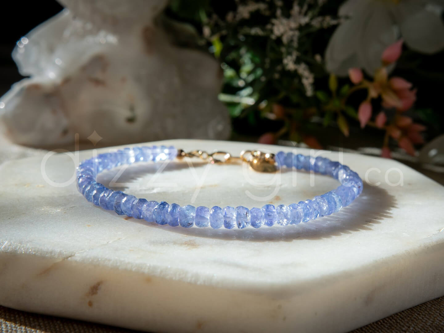 Tanzanite Bracelet with Charm (14k Gold Filled)