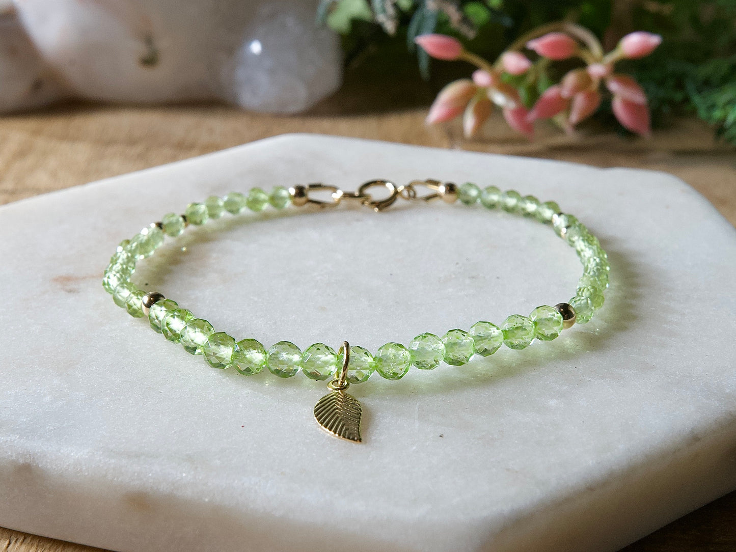 Genuine Natural Birthstone Gemstone Bracelet - Handcrafted Custom Jewelry - Choice of 24+ Stones