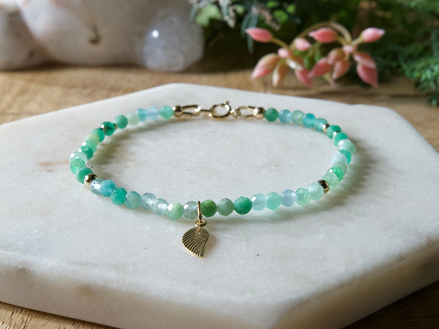 Genuine Natural Birthstone Gemstone Bracelet - Handcrafted Custom Jewelry - Choice of 24+ Stones