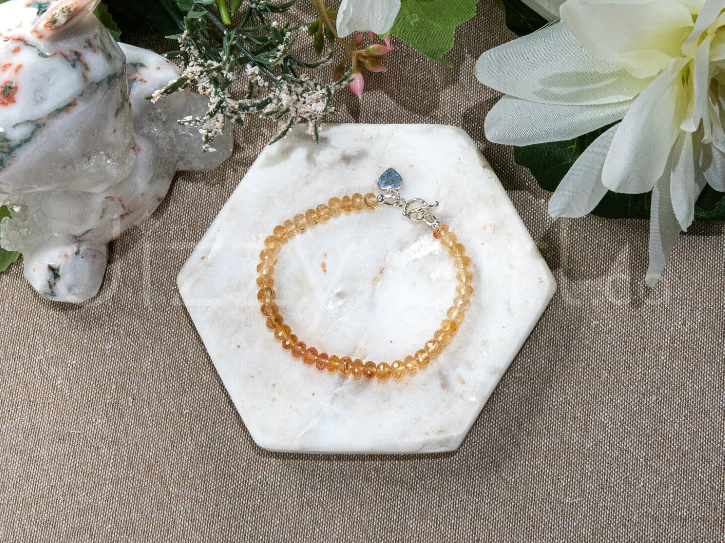 Imperial Topaz Bracelet with Toggle and Charm (Sterling Silver)