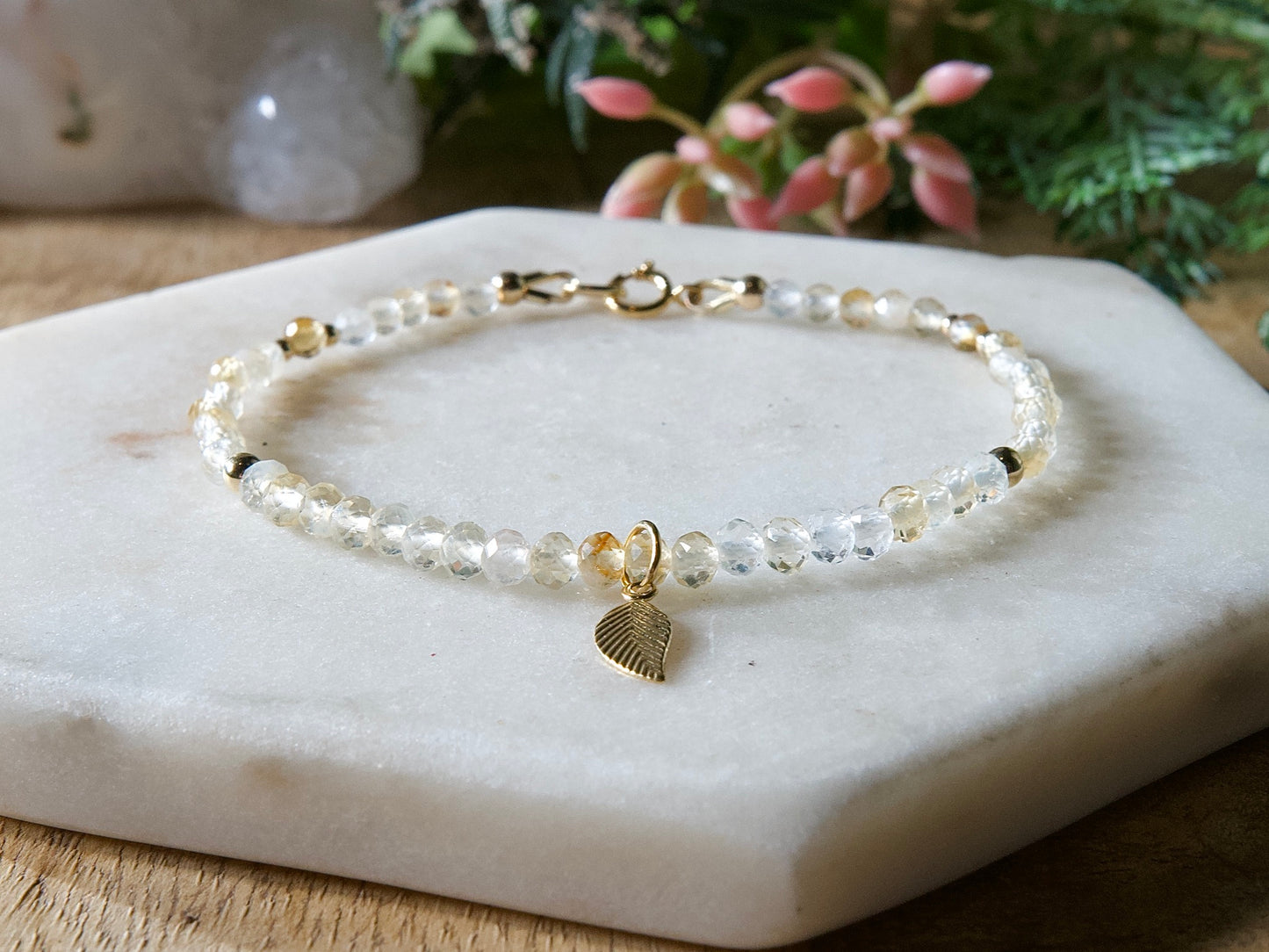 Genuine Natural Birthstone Gemstone Bracelet - Handcrafted Custom Jewelry - Choice of 24+ Stones