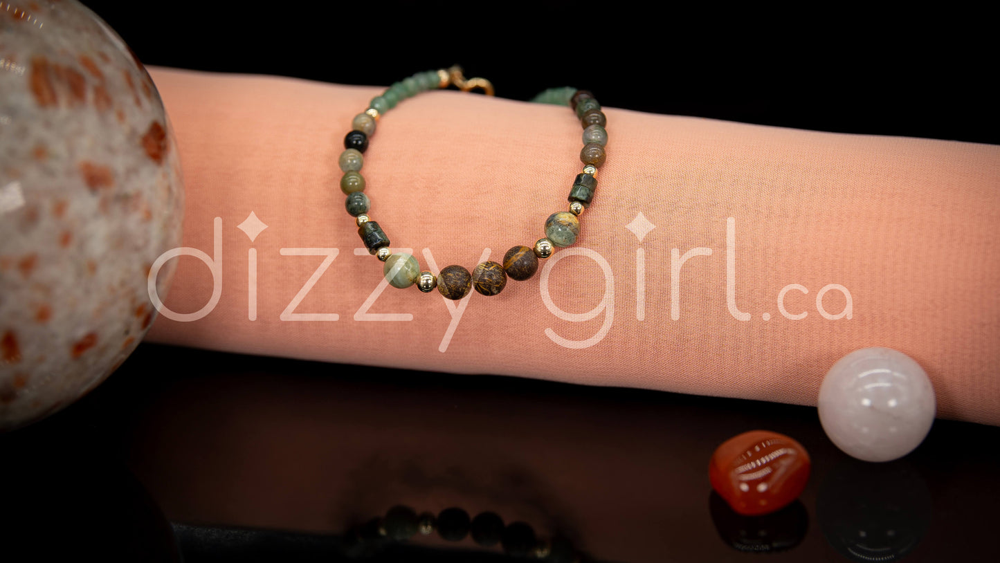 The Atlas Gemstone Bracelet (14k Gold Filled)