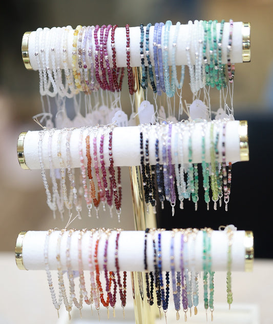 Personalized Dainty Birthstone Bracelet (Pick Your Gemstone + Metal)