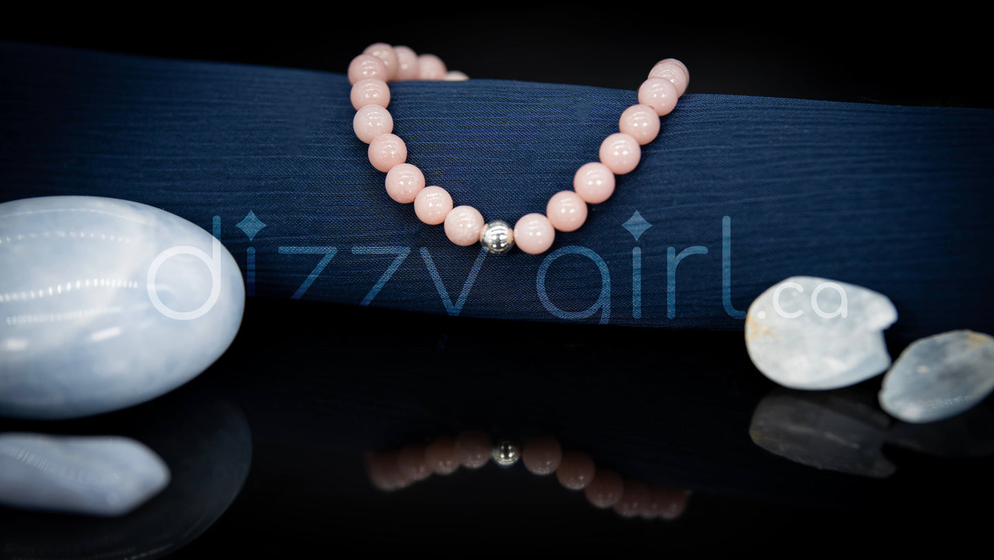 AAA Pink Opal with Sterling Silver Accent