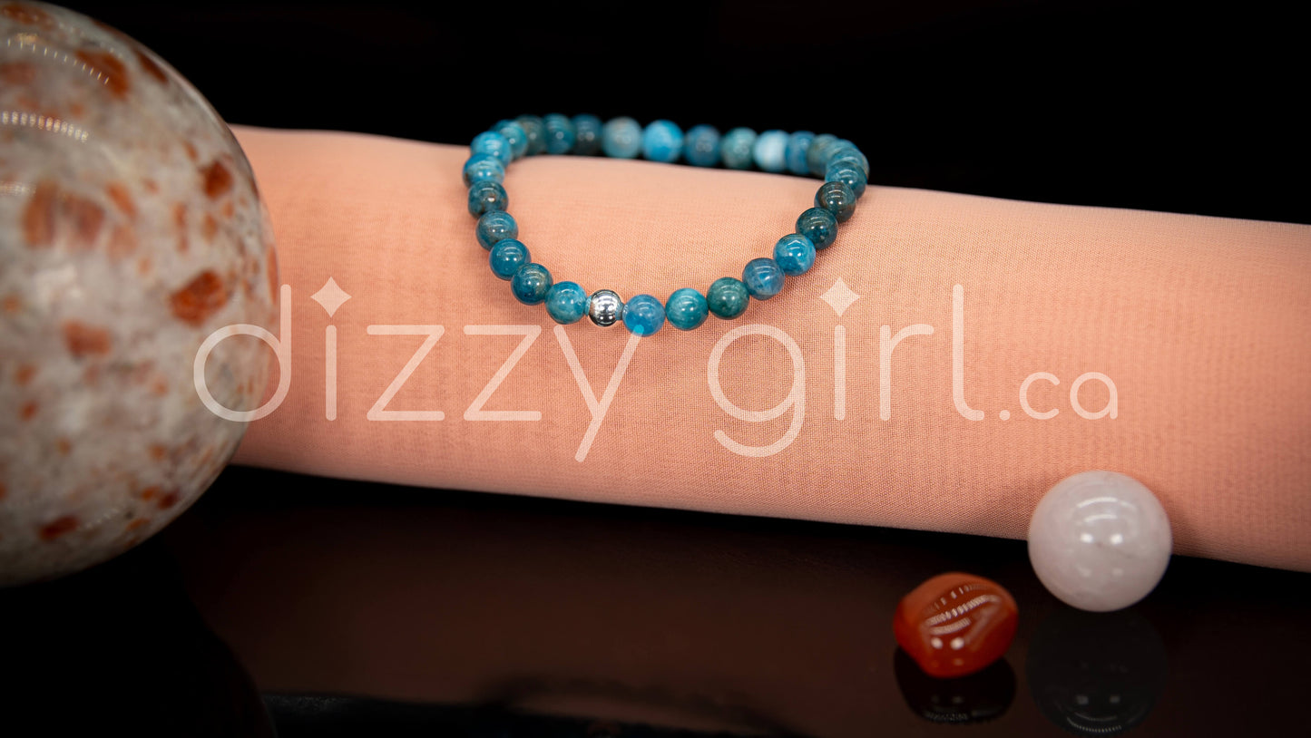 Apatite with Sterling Silver Accent Bead
