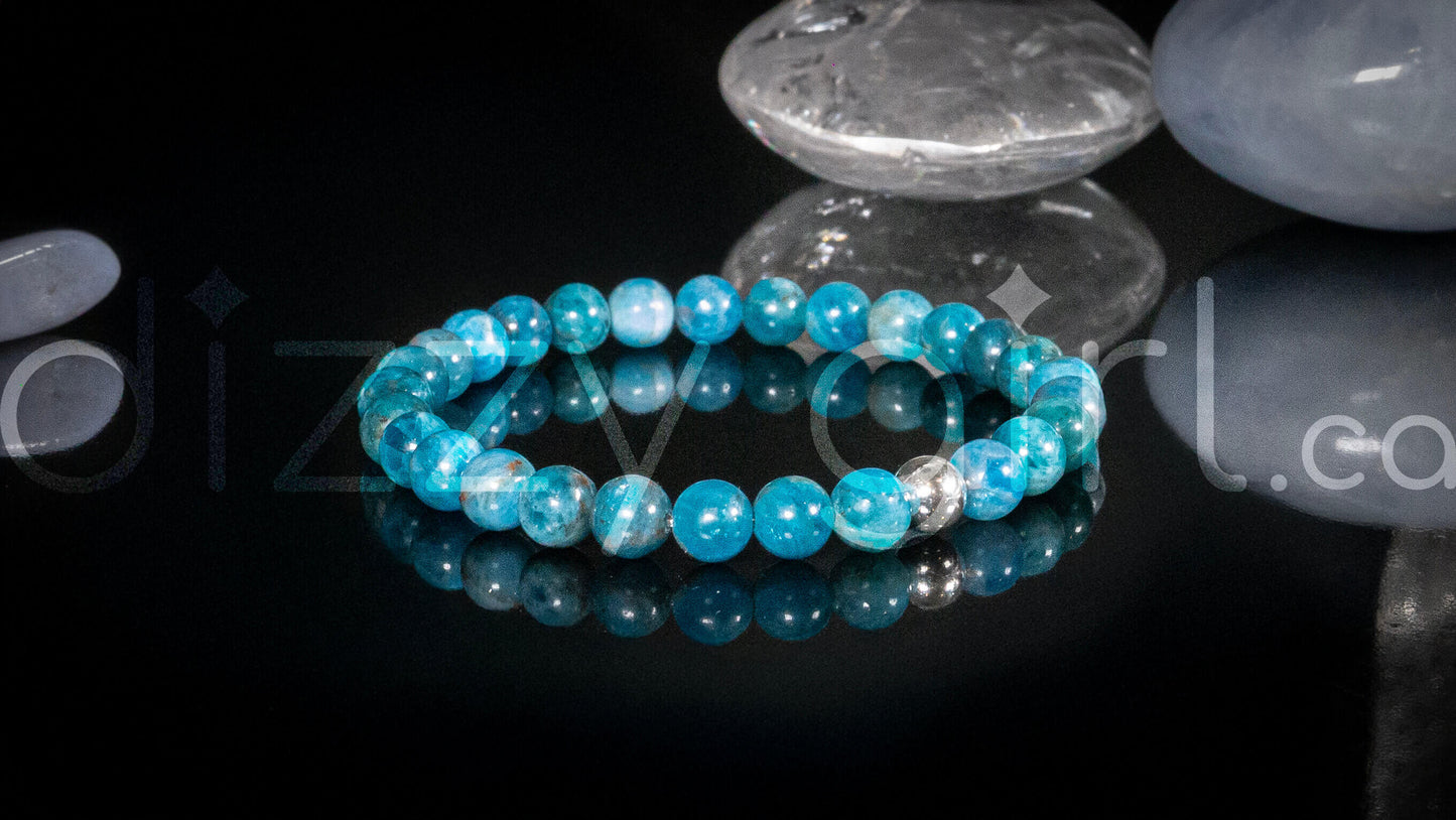 Apatite with Sterling Silver Accent Bead