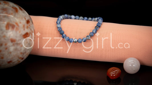 Blue Spot Jasper with Sterling Silver Accent Bead