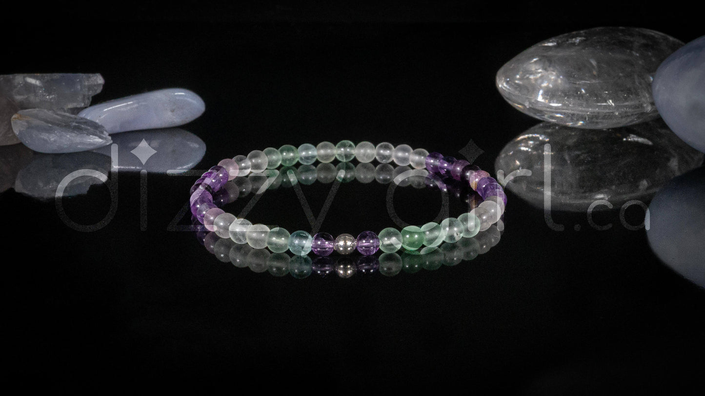 Ombre Fluorite with Sterling Silver Accent