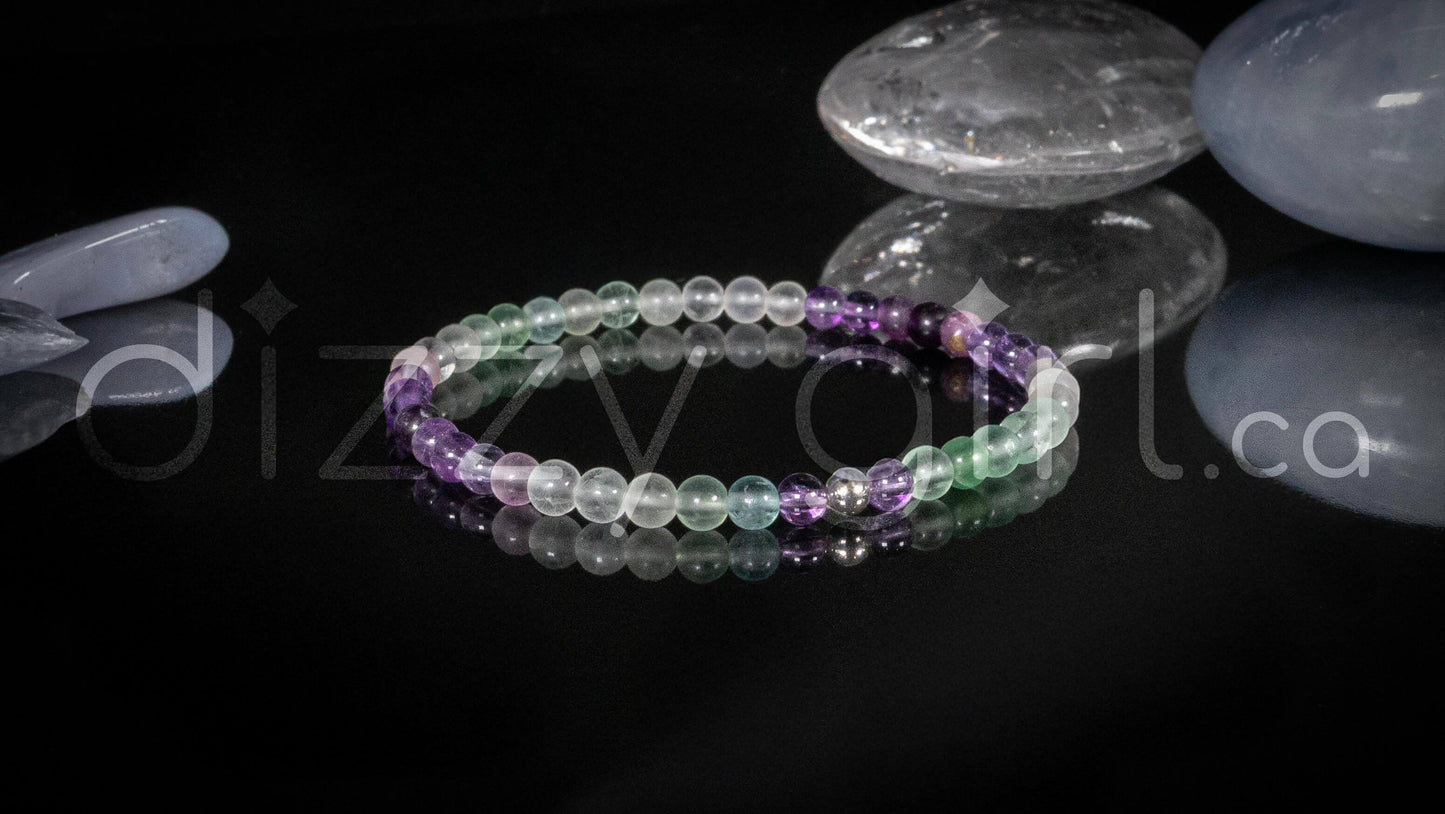 Ombre Fluorite with Sterling Silver Accent