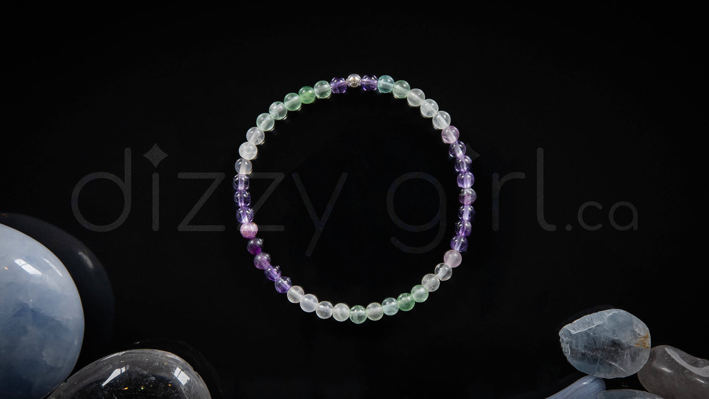 Ombre Fluorite with Sterling Silver Accent