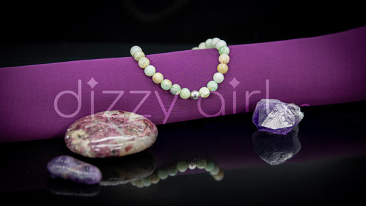 Green Agate with Sterling Silver Accent