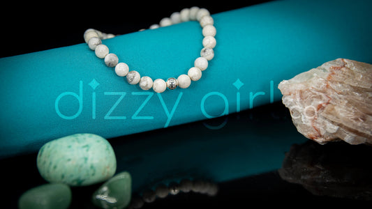Howlite with Sterling Silver Accent
