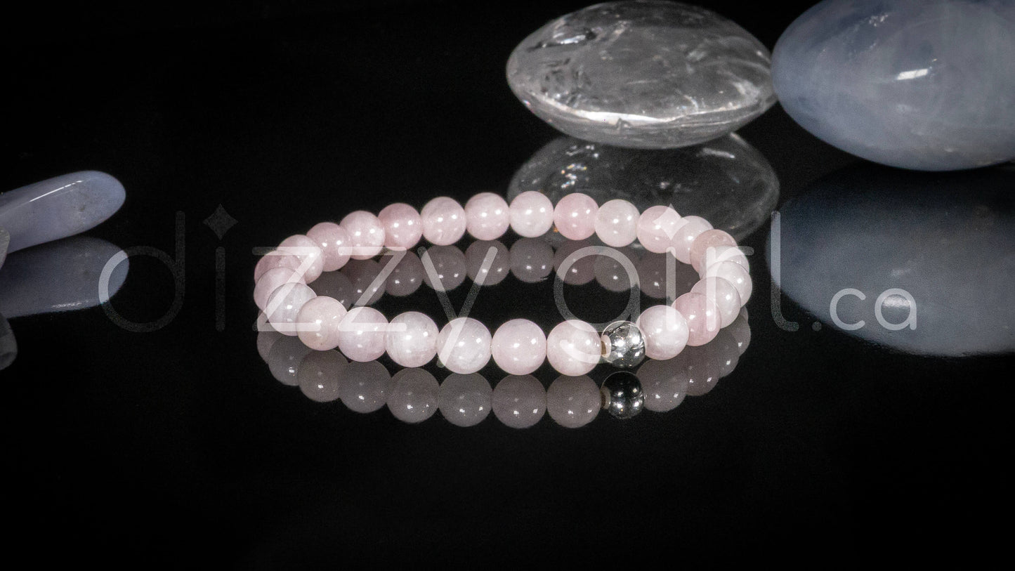 Madagascar Rose Quartz with Sterling Silver Accent