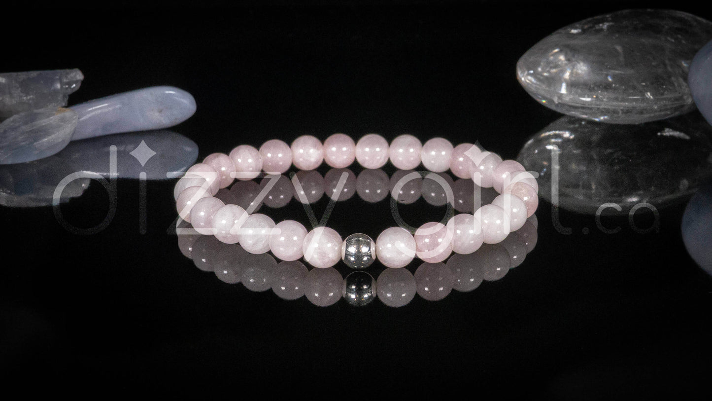 Madagascar Rose Quartz with Sterling Silver Accent