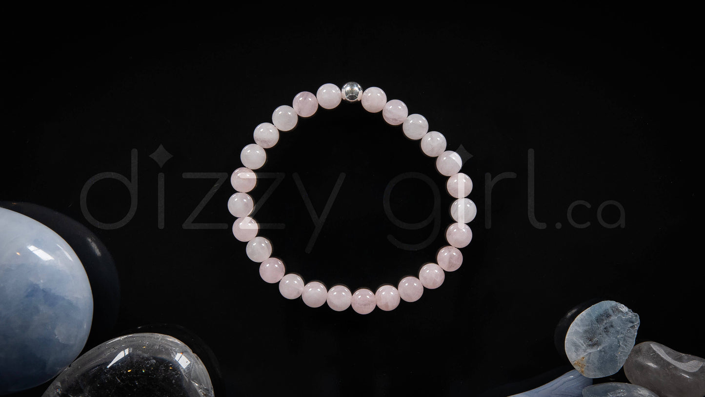 Madagascar Rose Quartz with Sterling Silver Accent