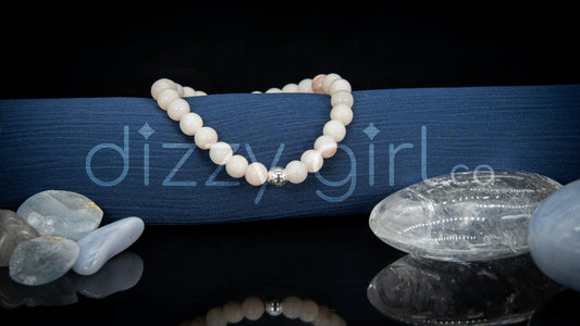 Pink Opal with Sterling Silver Accent