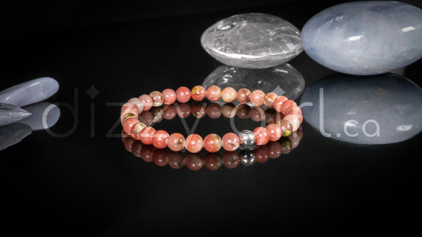 Plum Blossom Jasper with Sterling Silver Accent