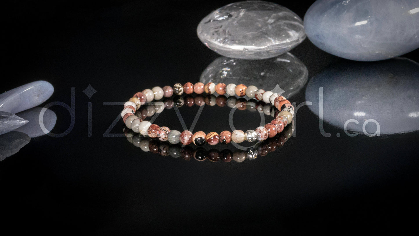 Red Arctic Jasper with Sterling Silver Accent