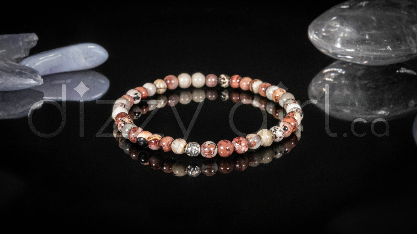 Red Arctic Jasper with Sterling Silver Accent