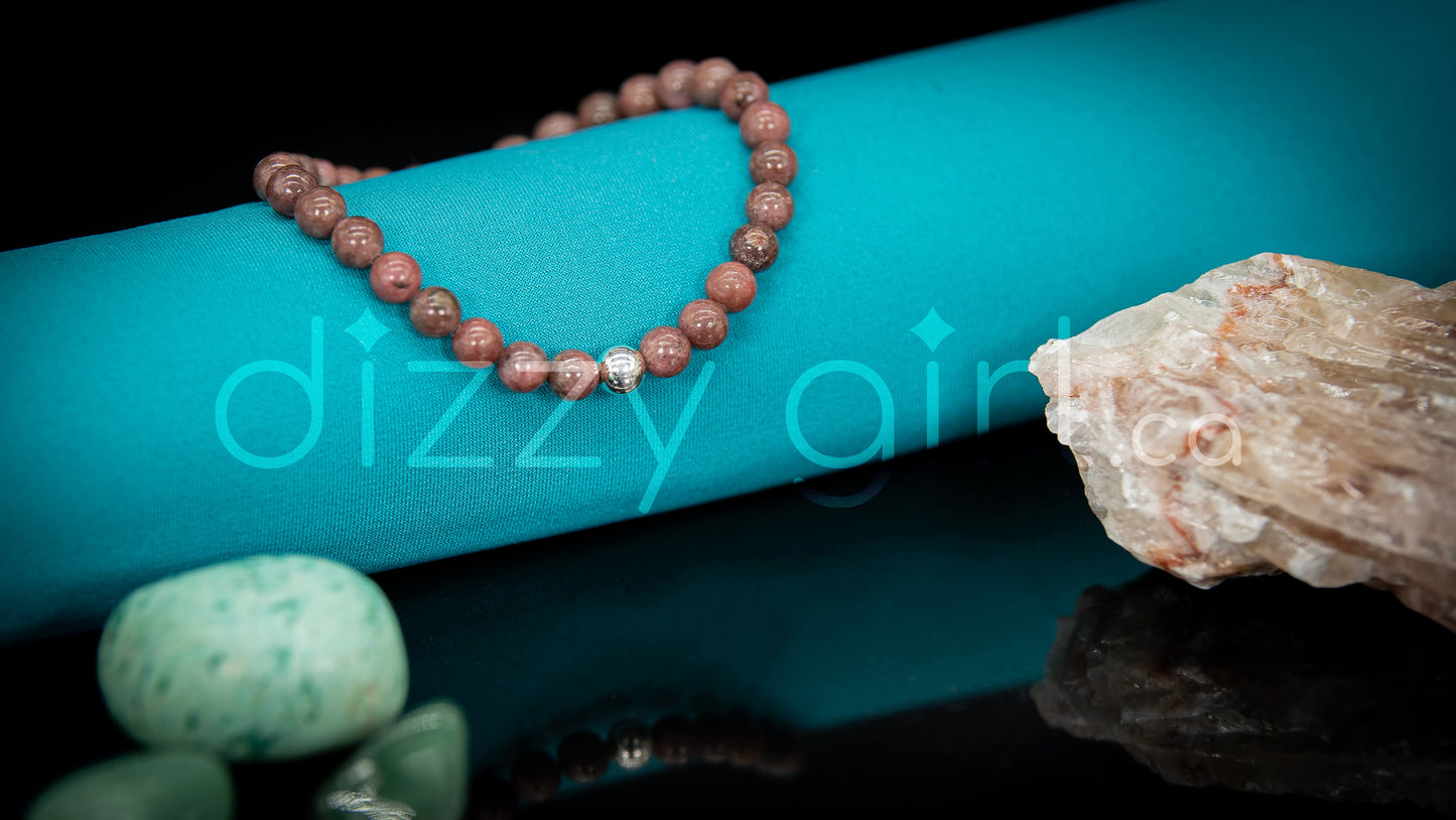 Rose Jasper with Sterling Silver Accent